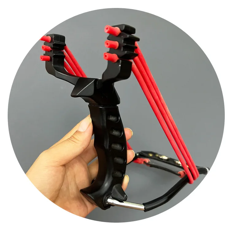 Outdoor Hunting All-metal Material Sling Shot Large Catapult Powerful Fishing Slingsshot with Wrist Rest
