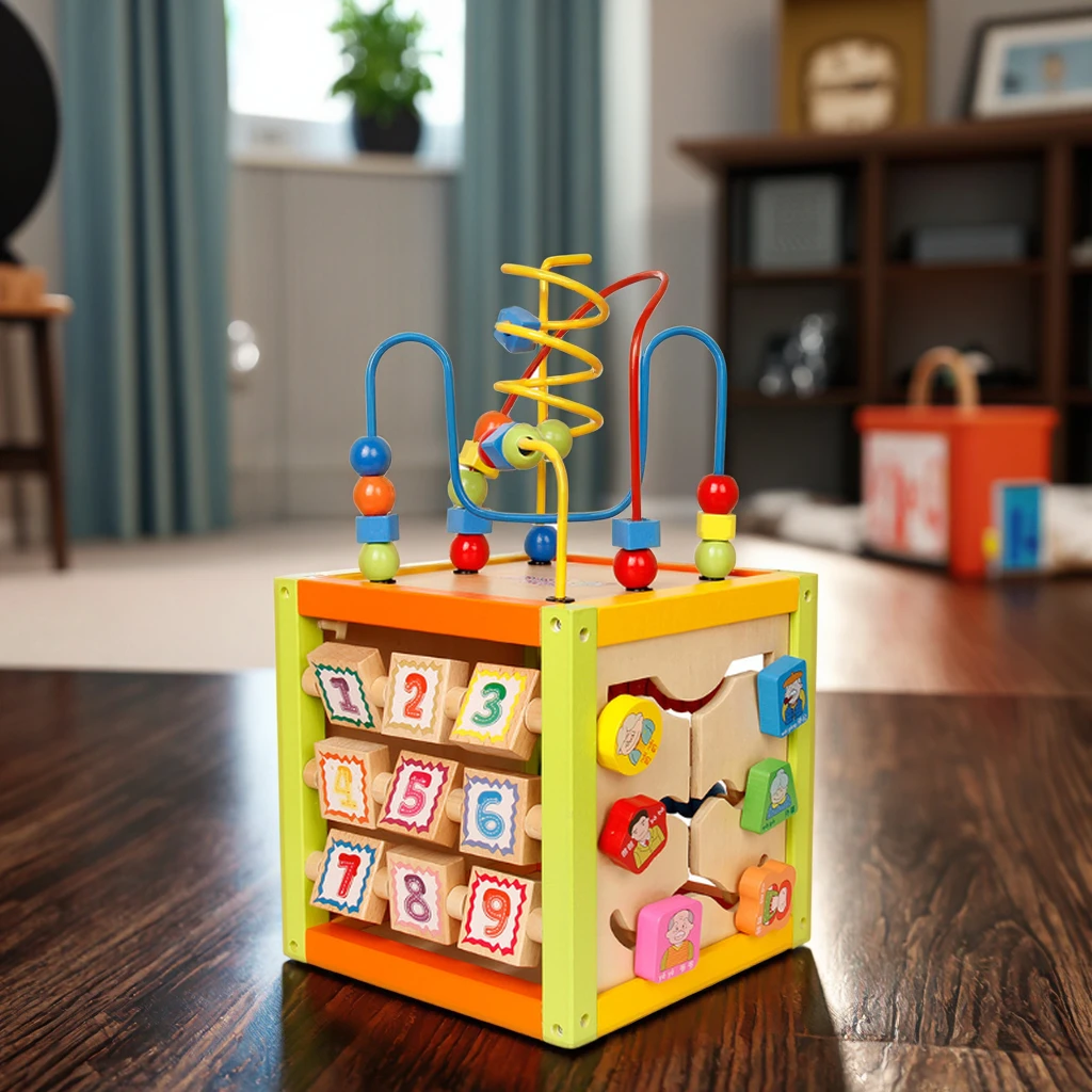 YF-D2878 Wholesale Educational Popular Multifunction Wooden Bead Maze Toy for Kids