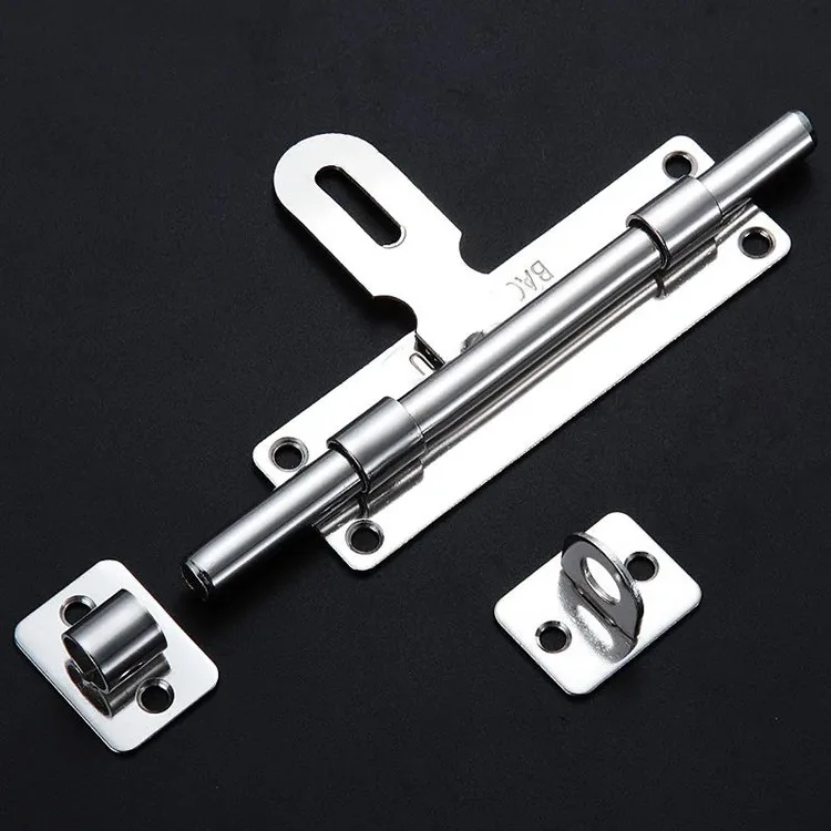 Customized Stainless steel security small large slide flush surface polished chrome brass barrel door bolt