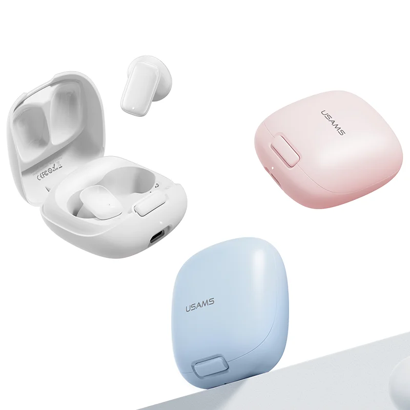 USAMS ID25 Bluetooth earphone carrying case wireless very good price  TWS Earbuds headphones