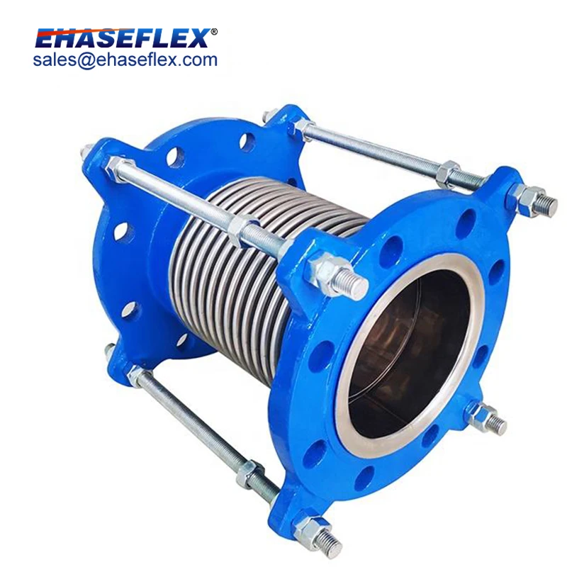 Superior Quality Axial Pipe Compensator Stainless Steel Bellows Joint With Flange connector