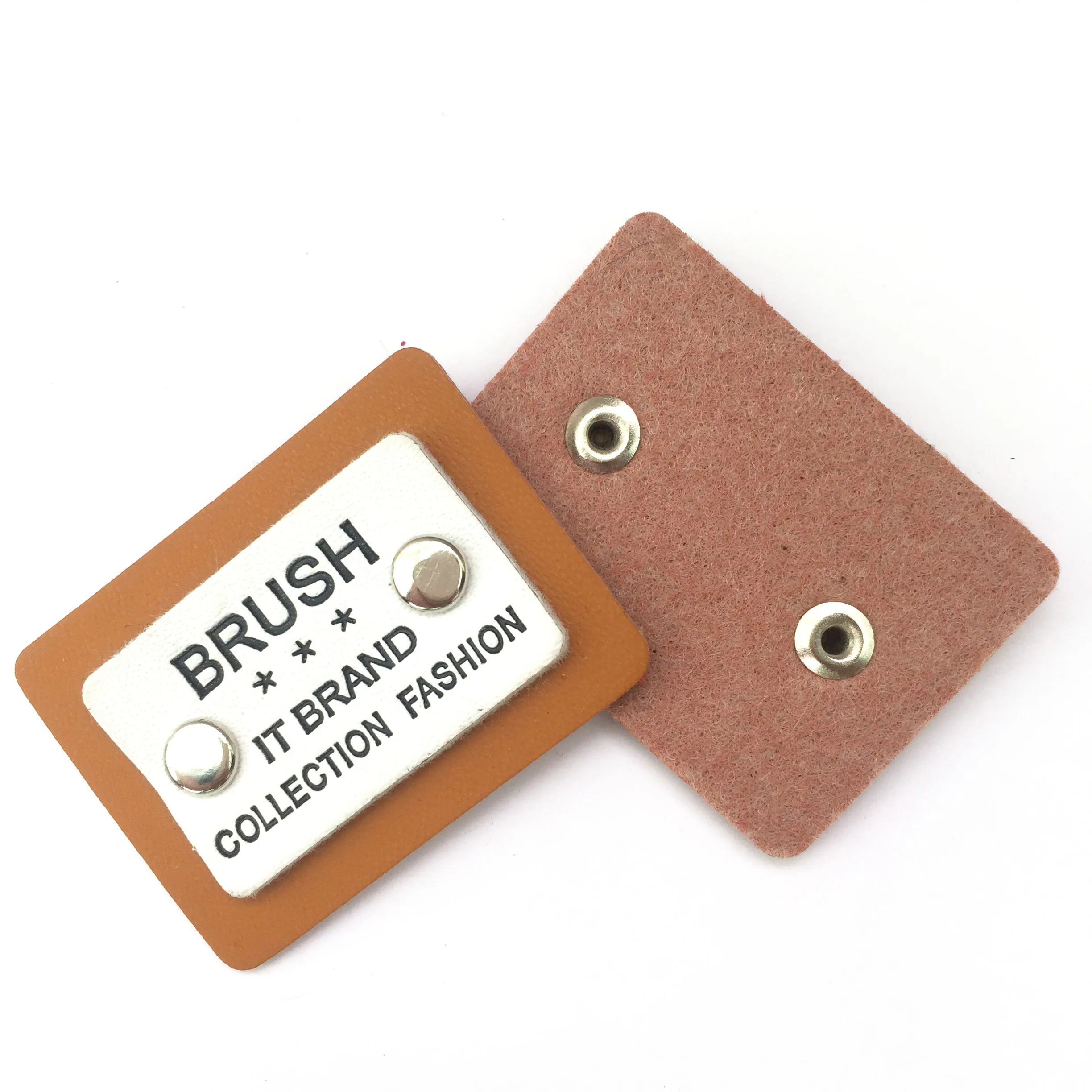 Very Cheaper Custom Debossed Leather Metal Label Clothing Patch Label with Custom 3D Metal Logo