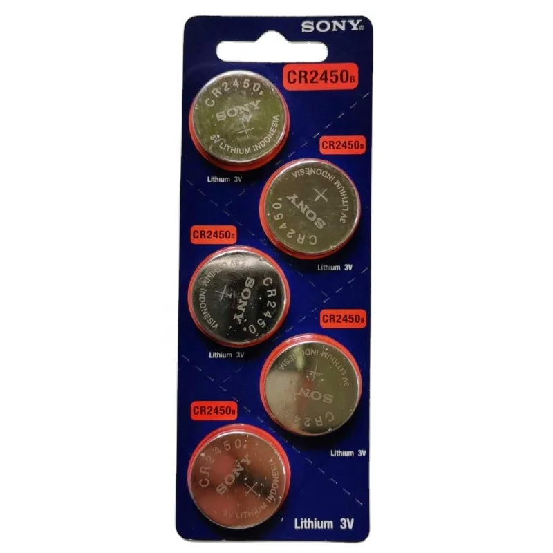 Hot sale SONY cr2450 cr2430 lithium button battery for electronic watch 3V for sony
