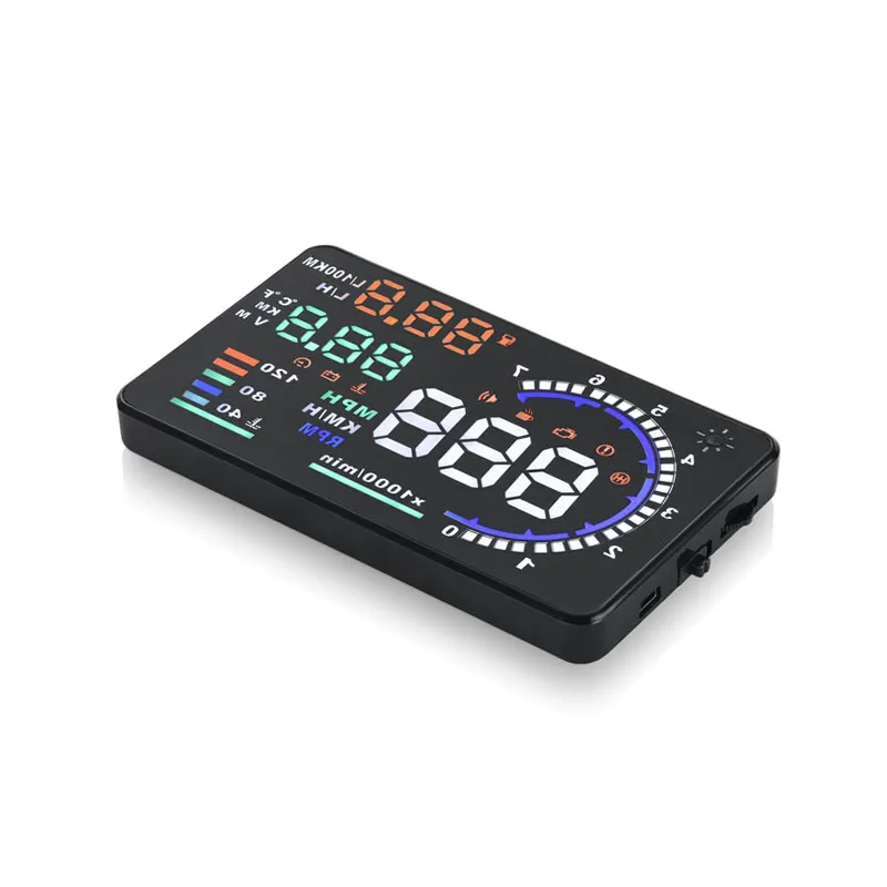 Лидер продаж 2020 автомобильный проектор спидометр OBD2/OBDII 5 дюйма HUD A8 Автомобильный