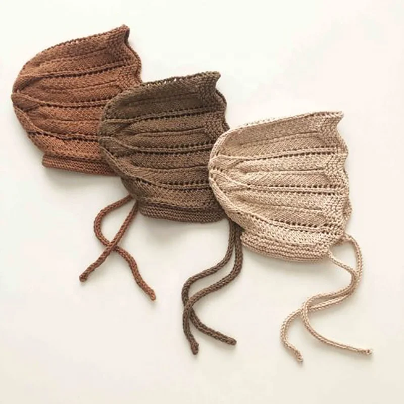 Handmade Knitted Baby Bonnet100% Organic Cotton Sitare Bonnet