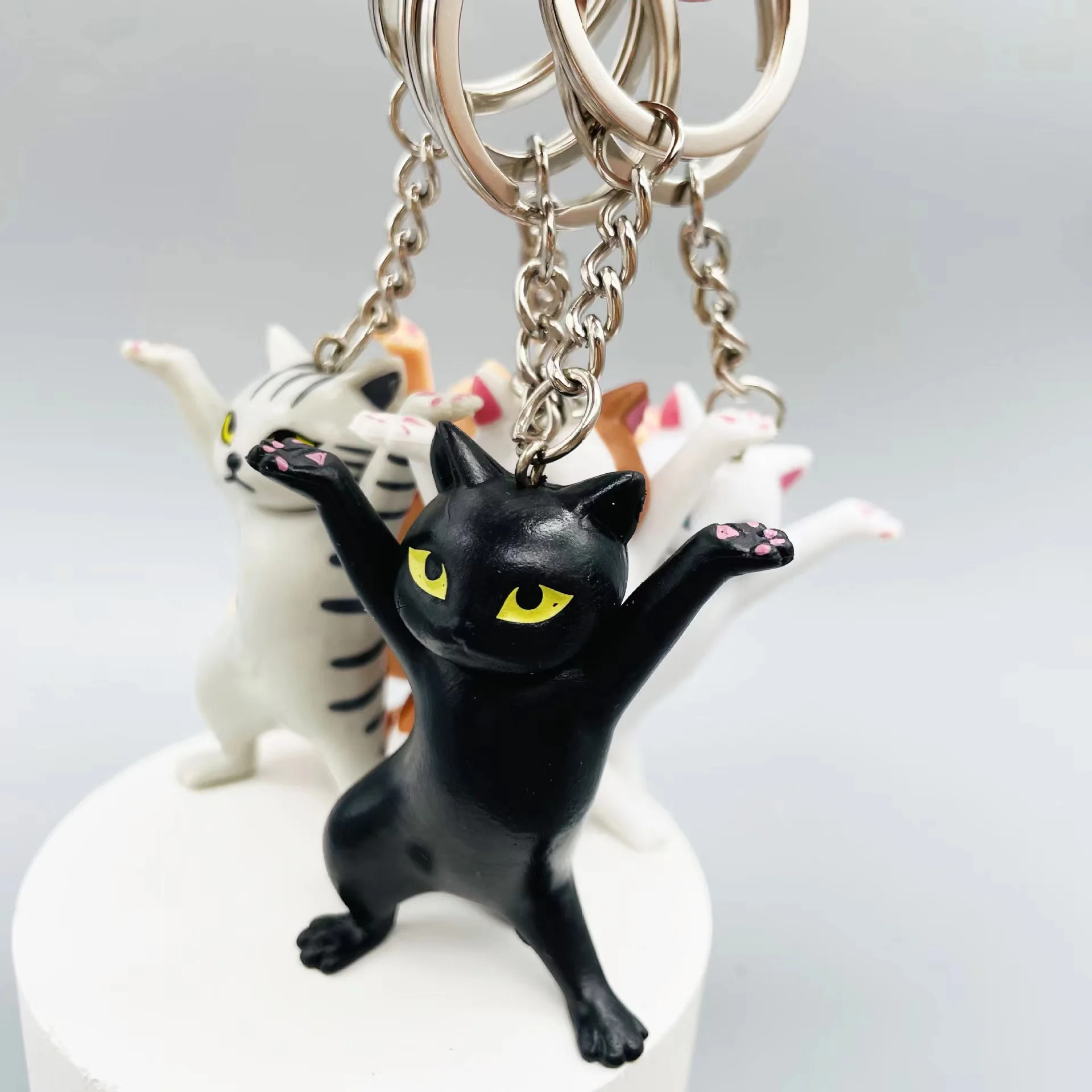 Мультипликационный персонаж 3d ПВХ животных брелок маленькая игрушка мягкая детская marvel силиконовый резиновый кошелек очаровательный милый Кот