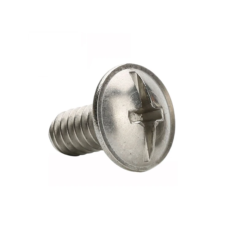 Stainless Steel SS304 SS316 Ball Head Bolts Truss Head din967 Cross Recessed Machine Screw