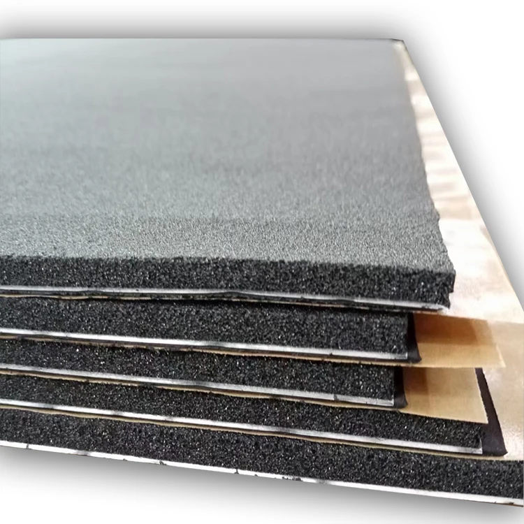 2mm Butyl rubber+5mm NBR Foam+0.1mm Aluminum foil Compound Material for Car Sound Noise Acoustic Soundproofing Foam