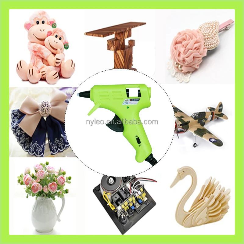 NYLEO  NL-216 20watt  Mini High Temperature Glue Gun, 10-watt, Green/Black