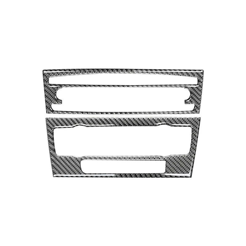 E90  E92 1 Series Carbon Fiber Car Central Control Air Conditioning CD Panel Cover Frame Sticker Accessories  bmw 3 2005-2012