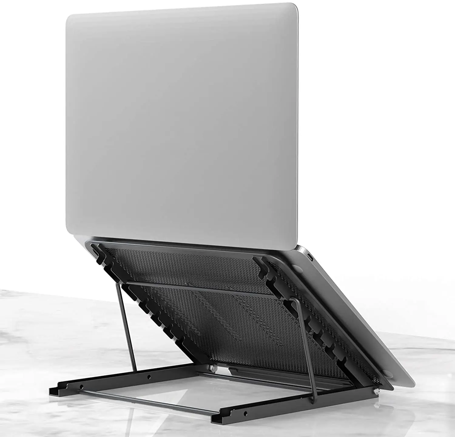 
Hot Sale Factory Directly Metal Ergonomic Foldable Lightweight Adjustable Height Cooling laptop Stand 