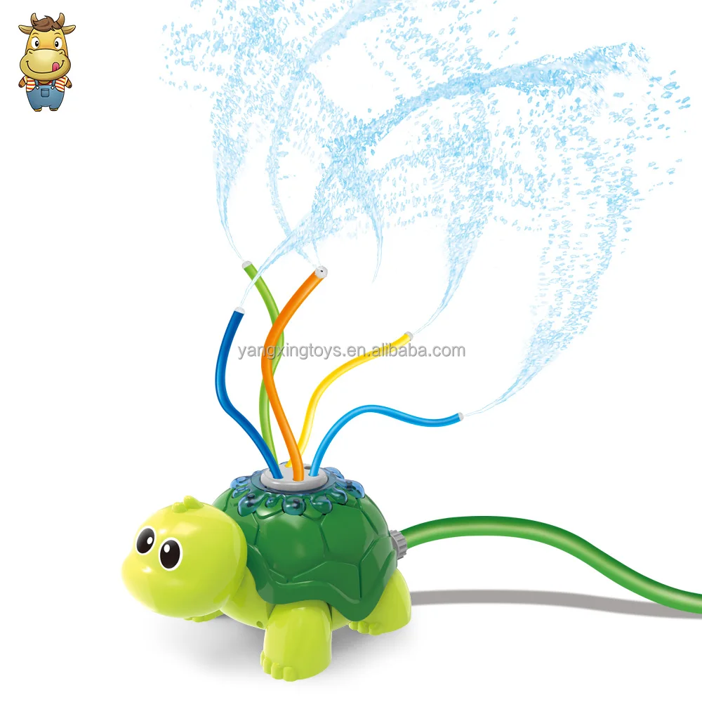 Amazon Hot Sale Backyard Spinning Turtle Sprinkler Toy w/ Wiggle Tubes Outdoor Garden Water Spray Sprinkler for Kids