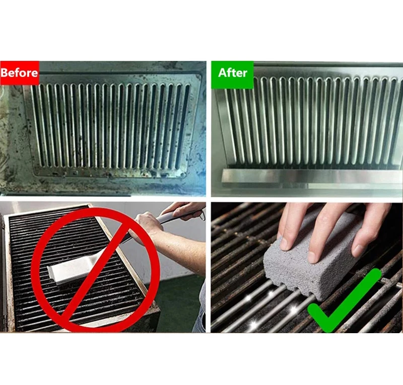 Ecological BBQ Grill Cleaning Pumice Stone De-Scaling Griddle Cleaner Grill Cleaning Brick Block