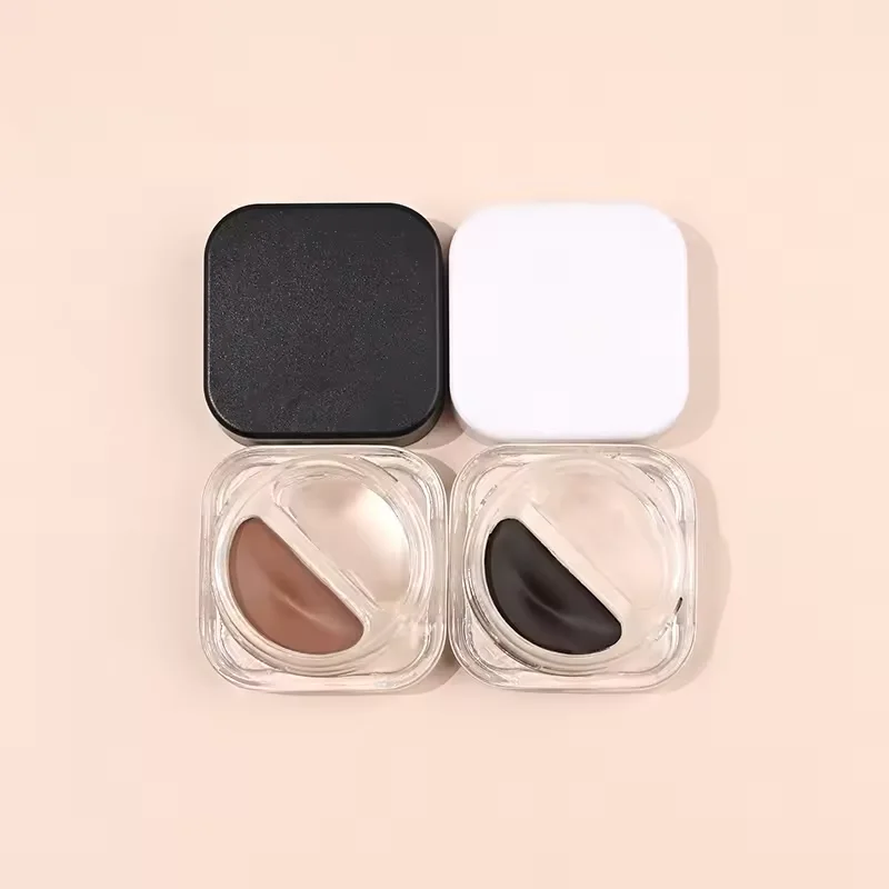 Private Label Long Lasting Waterproof Brows Gel Wax Enhancers Shaping Eye Brow Freeze Vegan 2 In 1Eye Liner Eyebrow Cream Gel