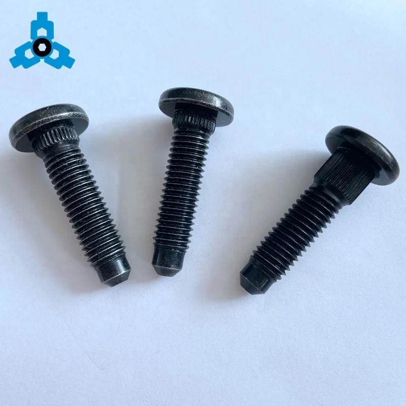 Factory Price OEM Alloy Steel Grade 10.9 Flat Head Knurled Neck Bolt Screws