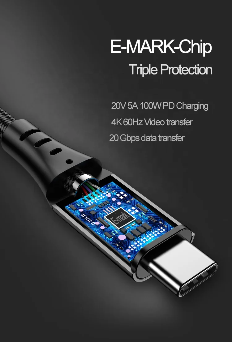 3.1 Gen1 5Gbps USB Type-C Cable 5M to Type A for Oculu Quest Link 3.0 Charging cable straight USB C to 90 degree USB C PD cable