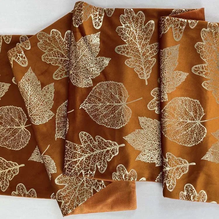 Wholesale custom factory made household dining table decoration leaf printed table rubbers set for harvest