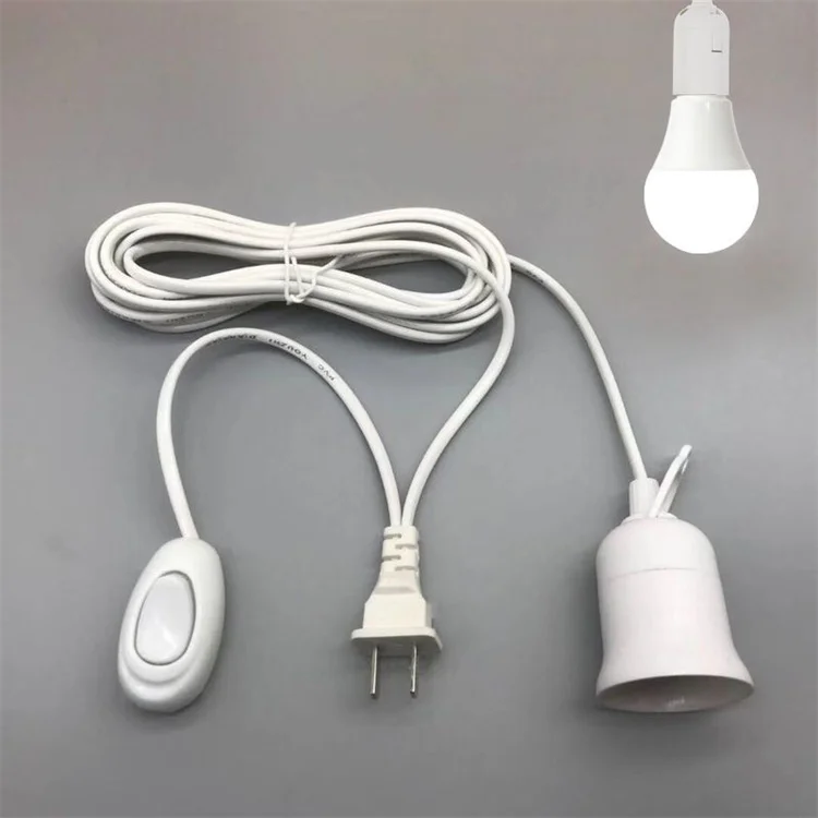 Аксессуары для освещения DIY cable Kit EU US 2-контактный штекер круглый/Твист 0 75 мм 18AWG текстильный кабель с 303 выключателем диммера
