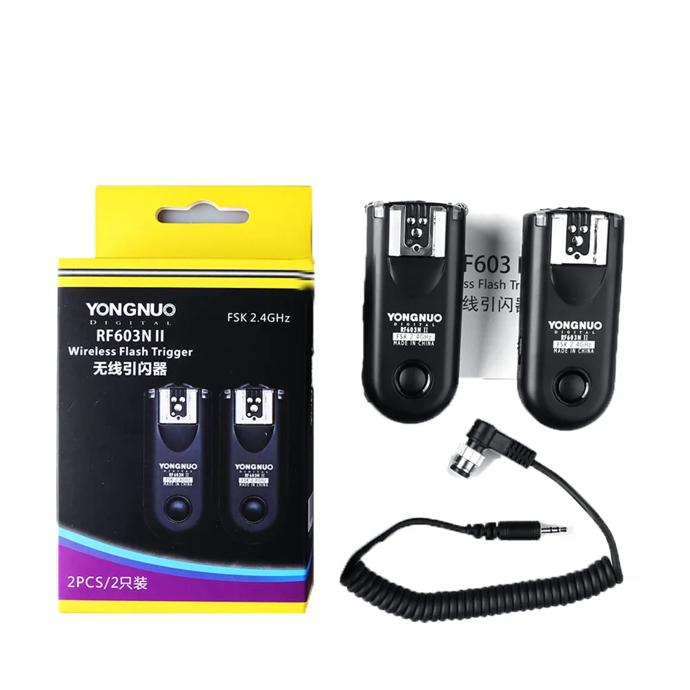  Светодиодная лампа для видеосъемки Yongnuo RF-603II N1 RF603 ii RF 603 вспышка триггера трансиверы Nikon
