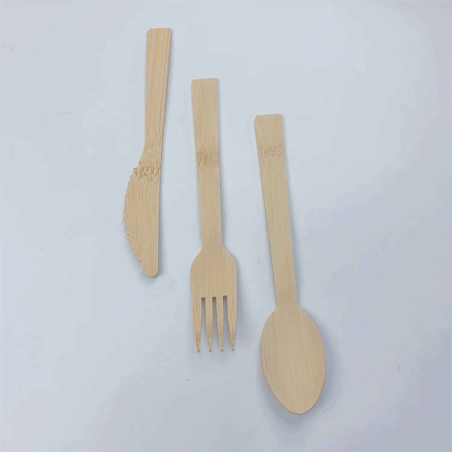 Biodegradable Bamboo Cutlery Utensils Bamboo Spoon And Disposable Fork