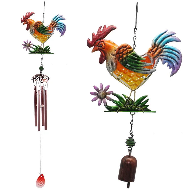 
Amazon Hot Sale Roosters Wind Chimes With Bell Handicraft Decoration Cheap Wind Chime 