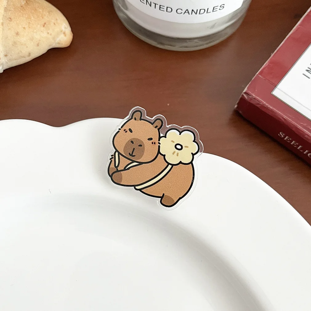 Оптовая продажа Мультяшные зажимы Акриловые для бумаги Kawaii канцелярские