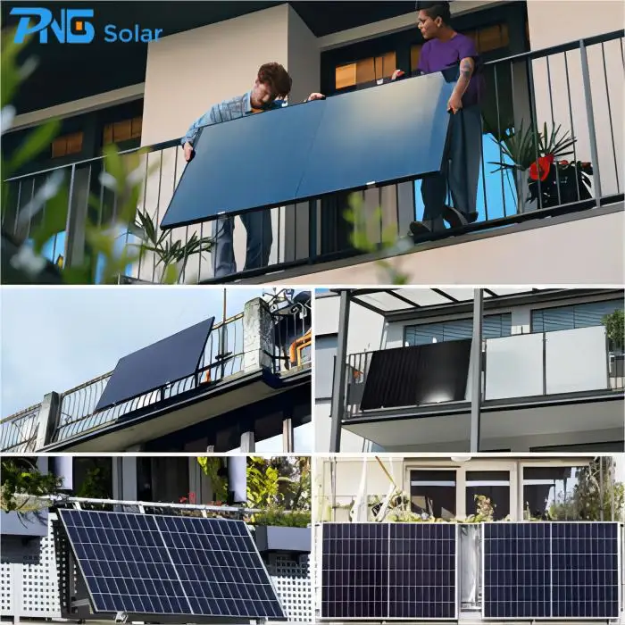Balcony Power Plant 600W 800W Micro Inverter Balcony Full Black Solar Module Balcony System