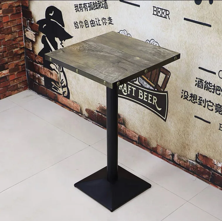 Wholesale hot selling night club cooler bar chair and table set furniture pub wood round high bar table