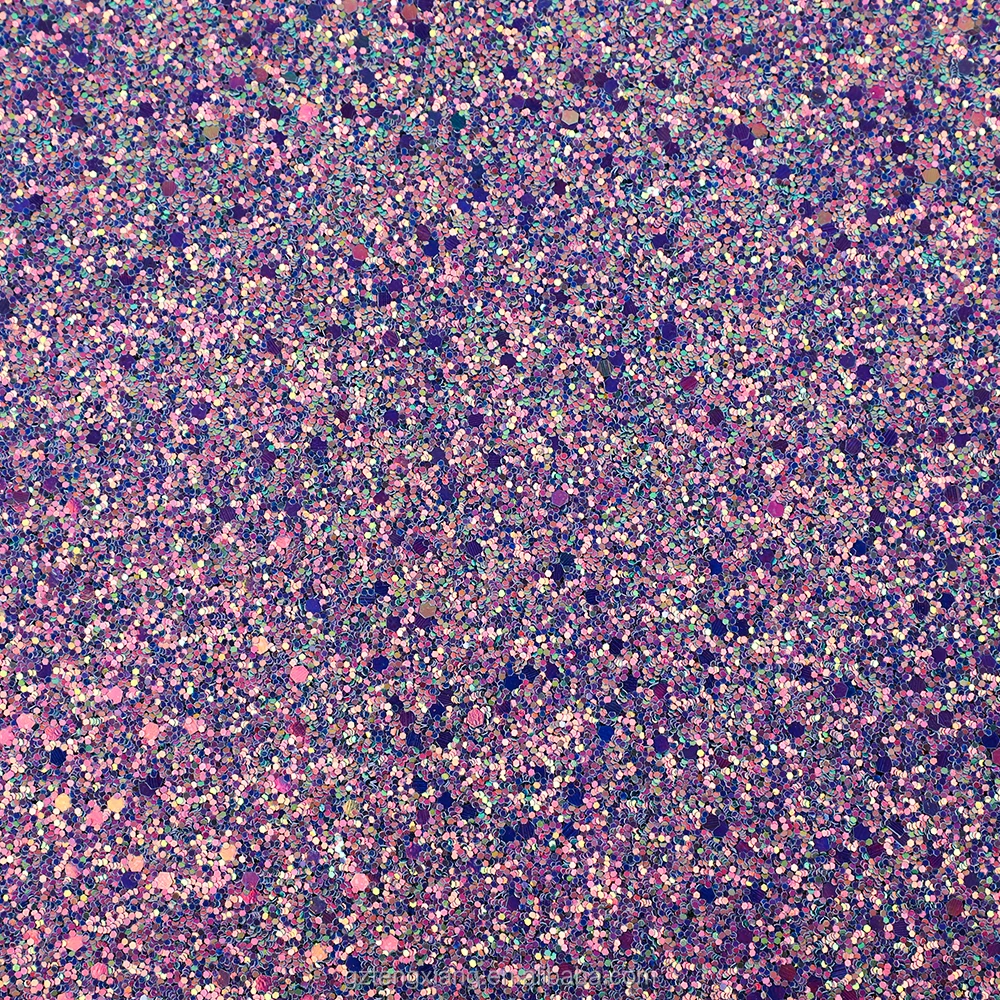 Shining Artificial Materials rainbow Pu Leather Glittering Holographic