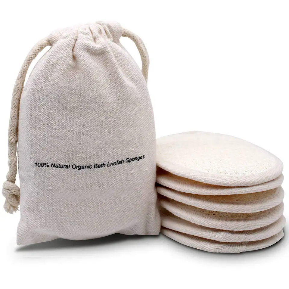wholesale natural scrubber skin exfoliating loofah bath sponge exfoliating body loofah pad