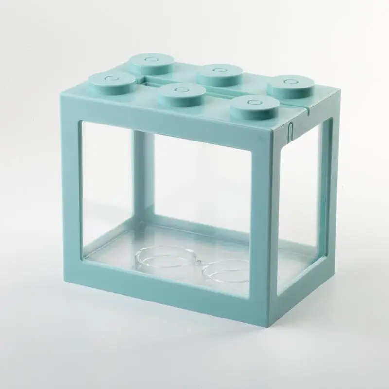 Mini Aquarium Fish Tank With Usb Led Lighting Small Aquarium Office Viewing Transparent Fish Tank