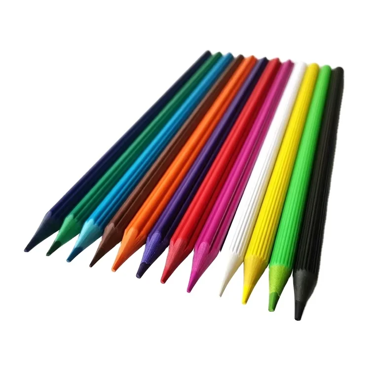New Arrival Woodless 7inch Artist Painting 12 Color Pencil Set for kid