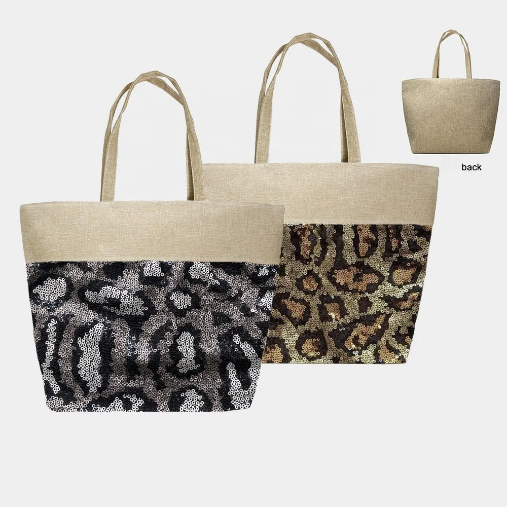 
Fashion ladies wholesale fabric sale travel - large chain shoulder charming cow totes sets handbags Cheetah print handbags 