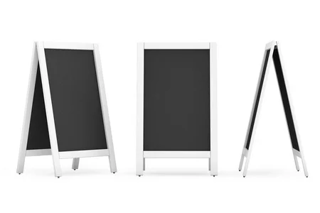A-Frame Chalkboard Signs Double Sided Wooden Chalkboard With Stand Pavement Promotion Blackboard