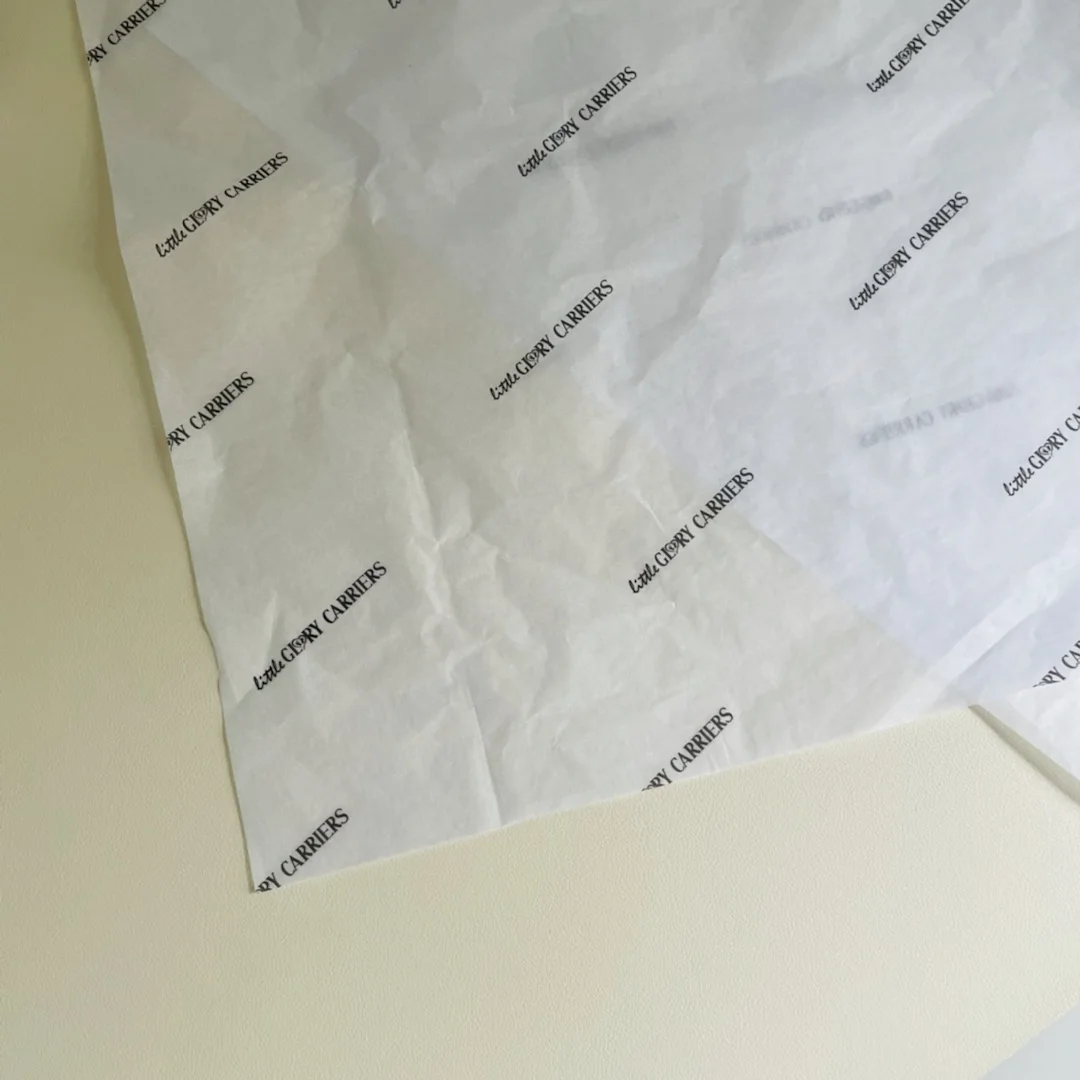 Custom tissue paper white printed logo 17g wrapping paper for gift