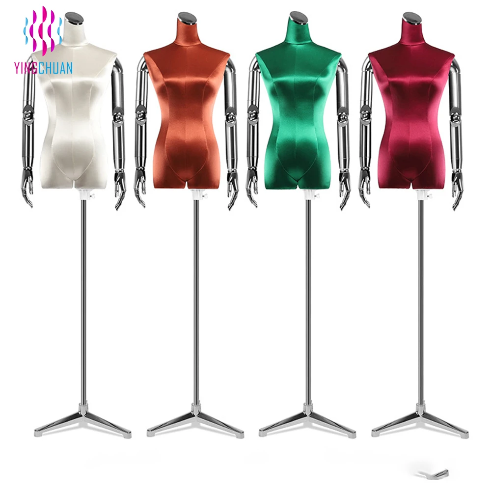Fashion Lady Display Clothing Store Dress Form Torso Mannequin Woman Upper-body Half Body Display Mannequin With Hand