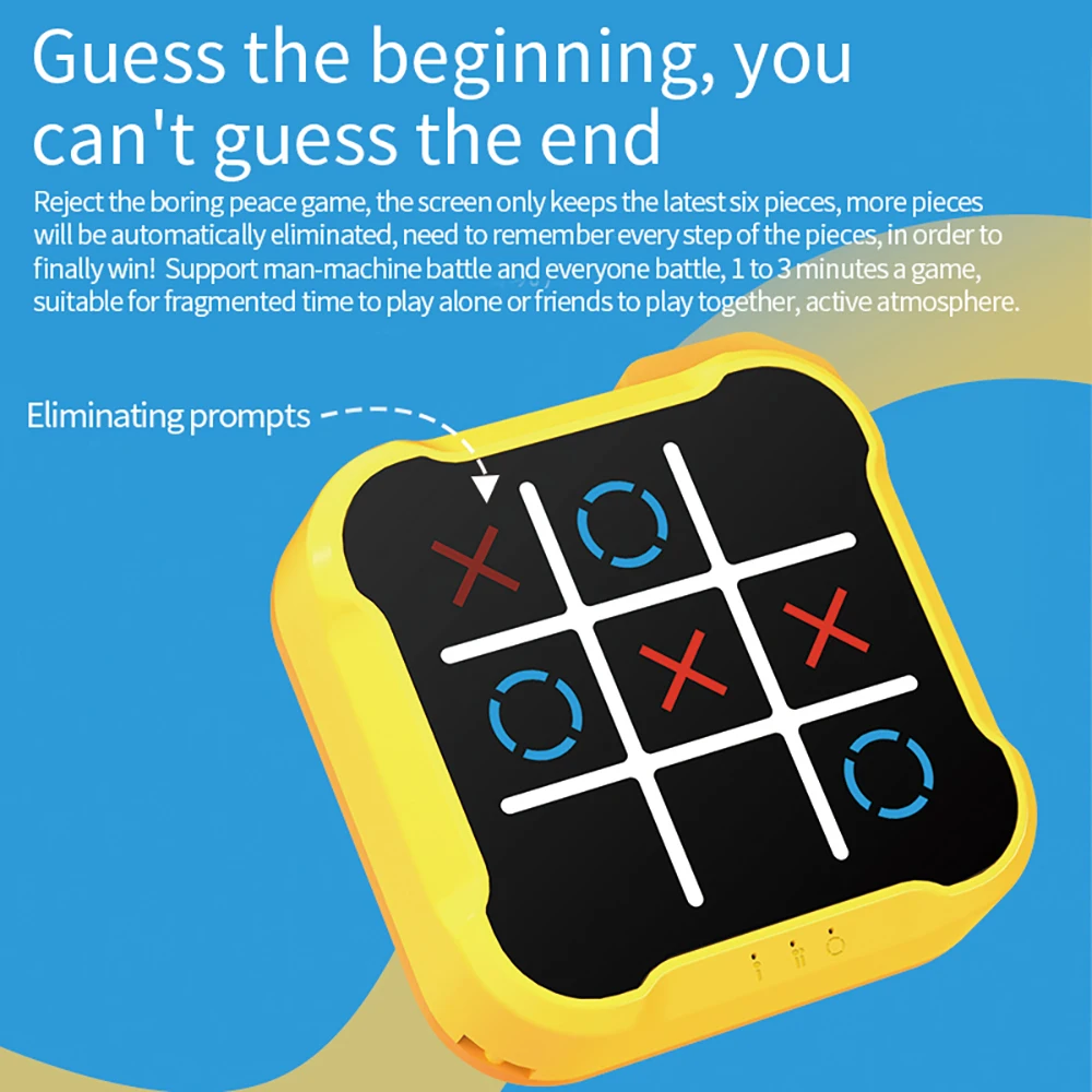New Arrival Tic-Tac-Toe Game Handheld Educational Puzzle Game Portable Home Board Toy Memory Growth Game for Children