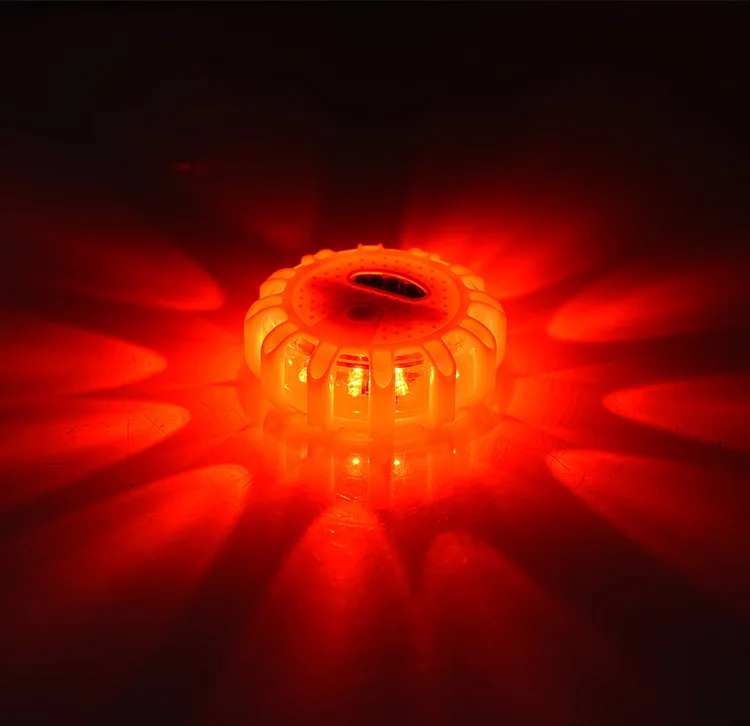 
LED Warning Light Emergency Traffic Safety Road Flare Lights Beacon with Magnet Base and Hook White Red Lamp 