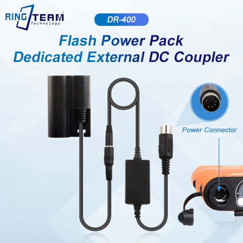 Male Flash Lamp Power Interface Cable + DR-E2 DR-400 DC Coupler BP-511 Dummy Battery for Canon EOS 5D 10D 20D 20Da 30D 40D 50D