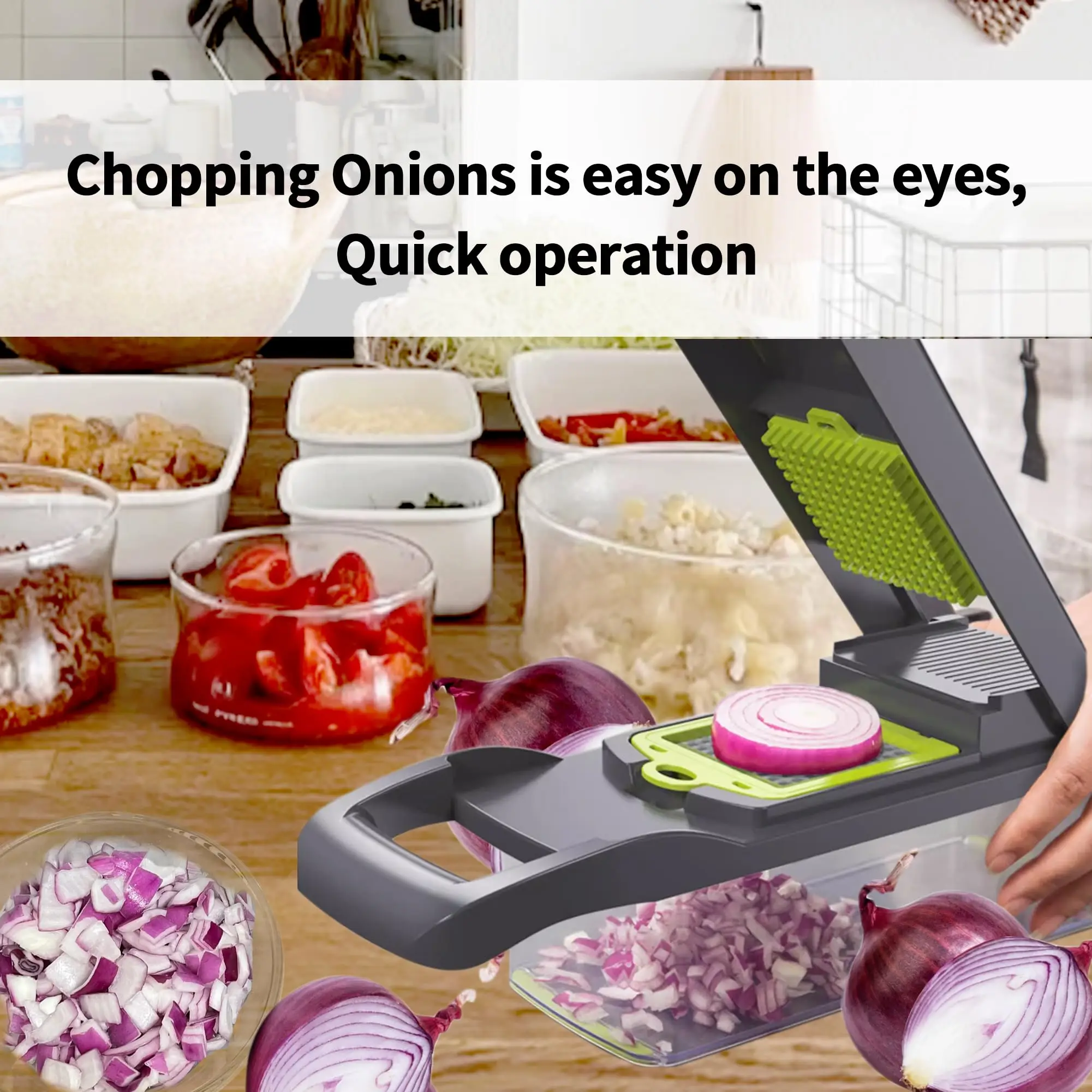 Vegetable Chopper 16 in 1 Multifunctional Food Chopper Kitchen Vegetable Slicer Dicer Cutter,Veggie Chopper