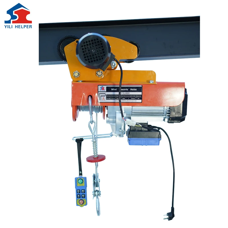 Ce Hot Sale Wholesale Factory Price Portable 220v 800kg Pa Mini Wire Rope Electric Hoist Winch