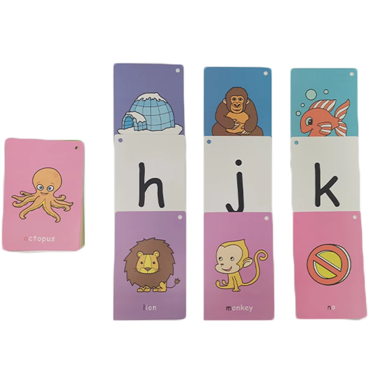 Hot Sale Kids Educational Flash Cards Custom Printing Custom Logo Printing Learning Flash Cards