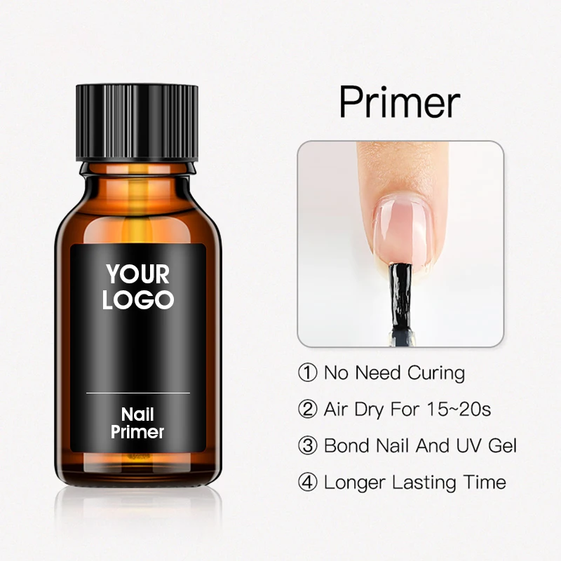ROSALIND professional custom logo uv nail gel prep dehydrate acid free dehydrator & natural bond primer for acrylics nails art