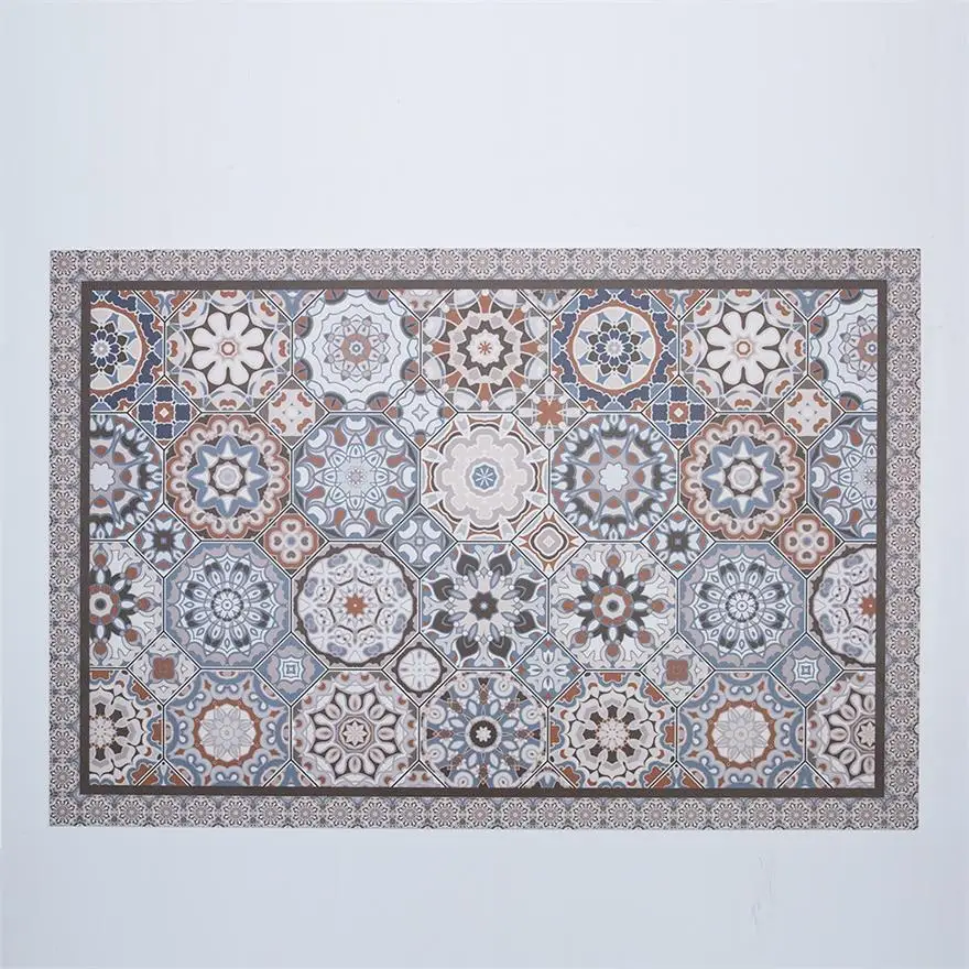 New printing floor mat Kitchen Door Mat Eco Friendly Waterproof Anti Slip PVC Kitchen Floor Mat Carpets Rugs for Floor