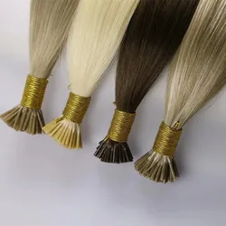 Wholesale Remy Cuticle Aligned Micro Link Human Hair Extensions I U Flat Nano Tip Kinky Raw Unprocessed Human Hair Extension