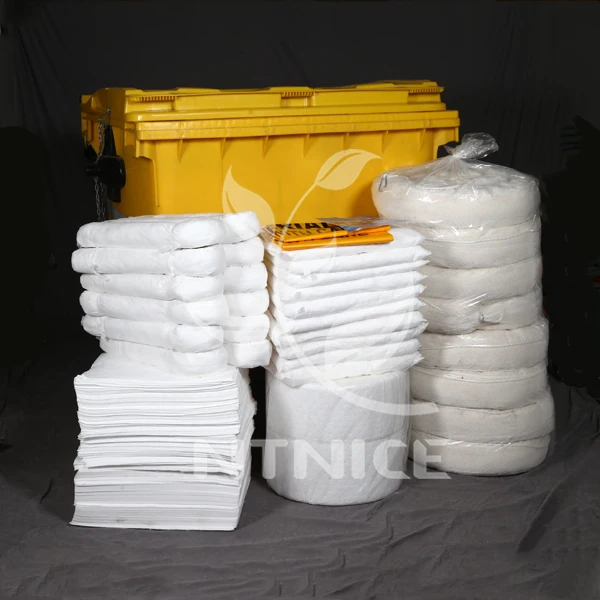 600 LTR OIL SPILL KIT  4 WHEELED BIN for Workplace Emergency Response