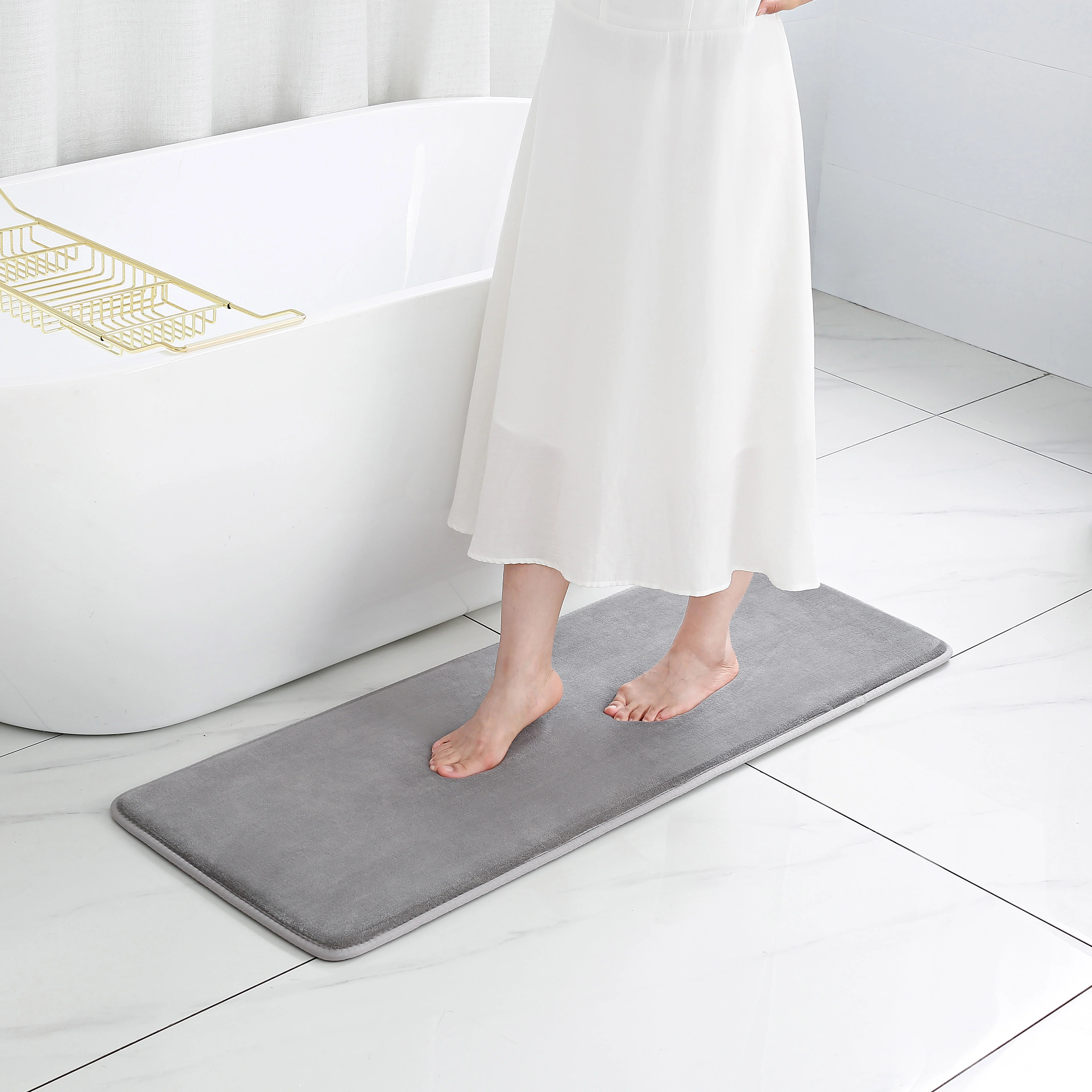absorbent  memory foam bath mat anti slip bath mat toilet mat