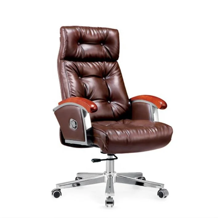 Deluxe CEO Chairs Boss leather Office Chairs High End Executive Chair wood