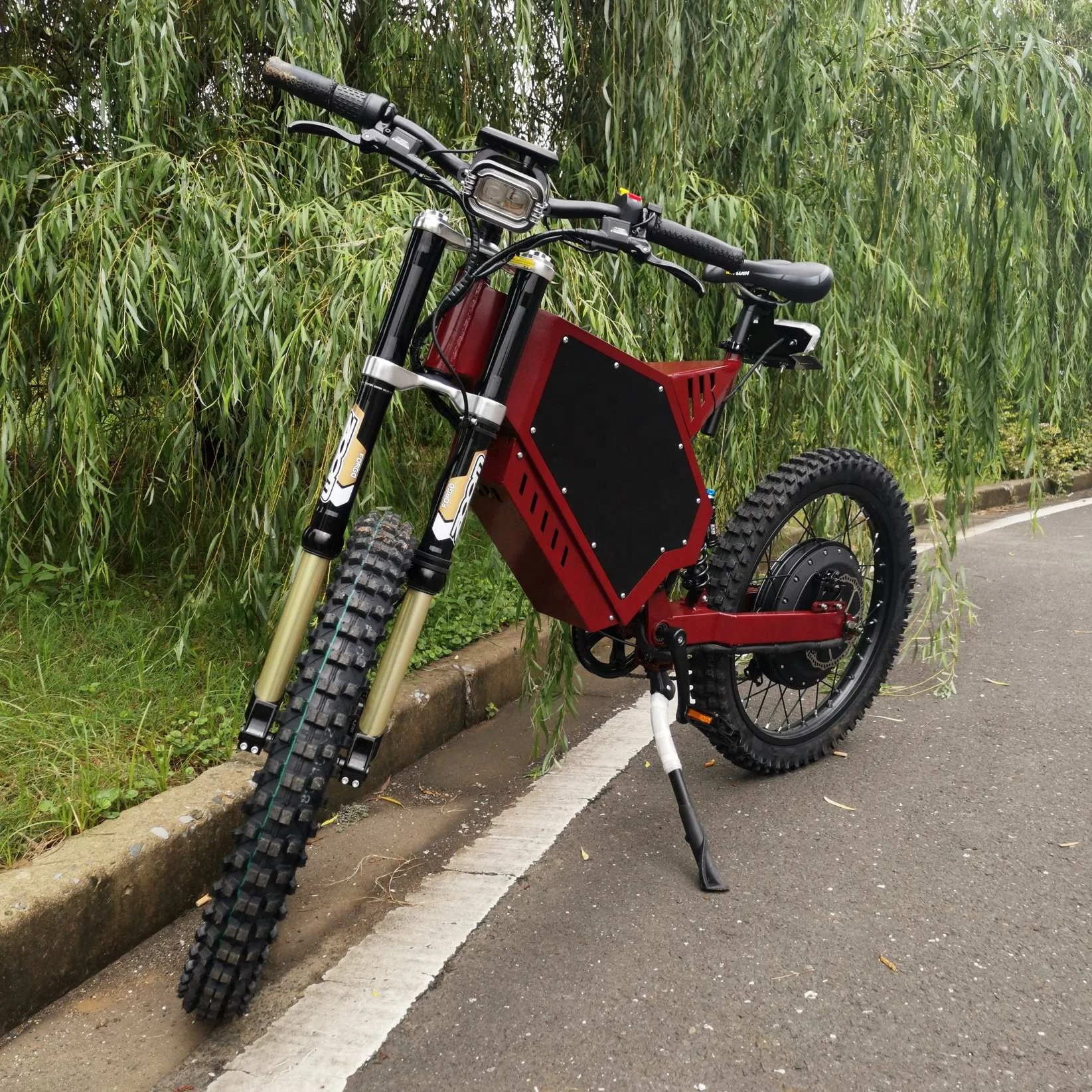 Быстрая скорость 126 км/ч! Электрический мотоцикл 72 В 8000 Вт электронный велосипед 19/21 дюймов внедорожный на