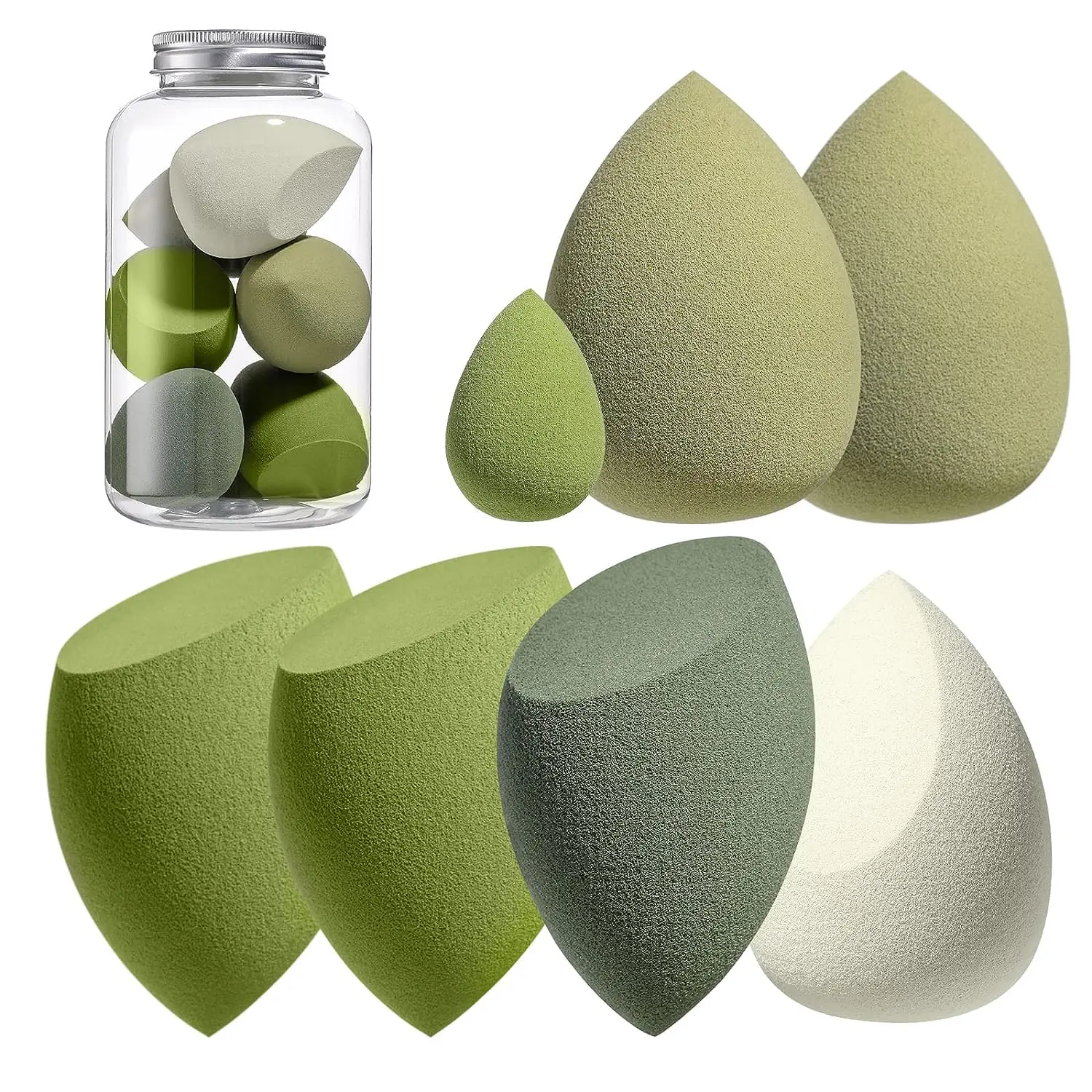 4 Pcs  6 Pieces Latex Free Super Soft Custom Multi-color Eco-Friendly Makeup Sponge Blender Set